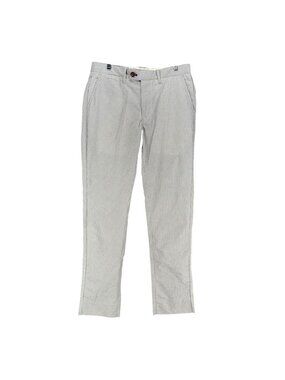 Nifty Genius Pants Mens 32x32 Gray Gingham Stretch Mid Rise Chino *NWT*